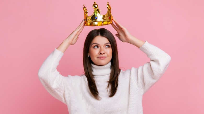 Woman wearing a crown