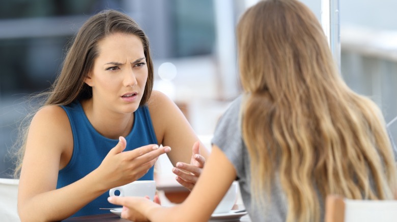 Two women arguing