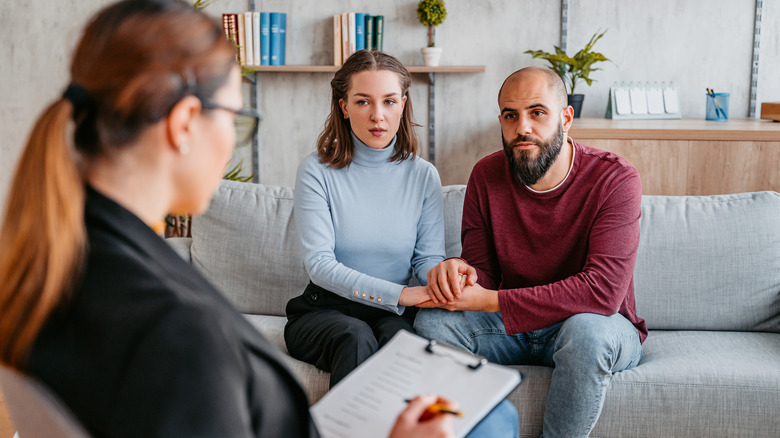 Couple attending counseling session