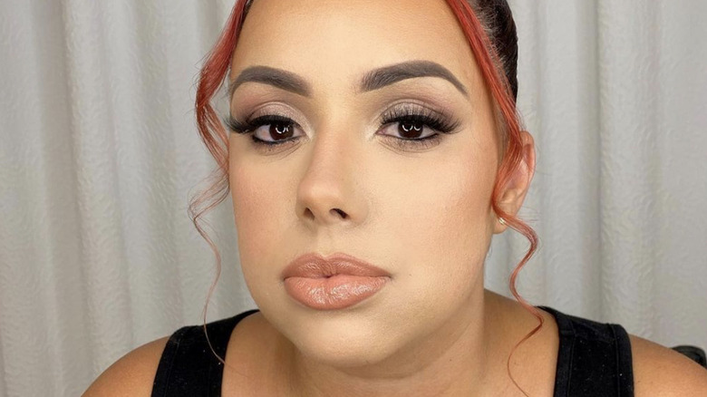 Woman wearing matte foundation