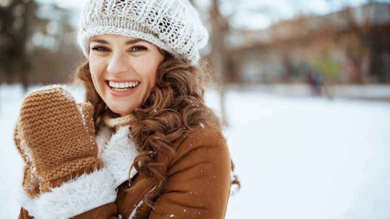 Woman in the winter