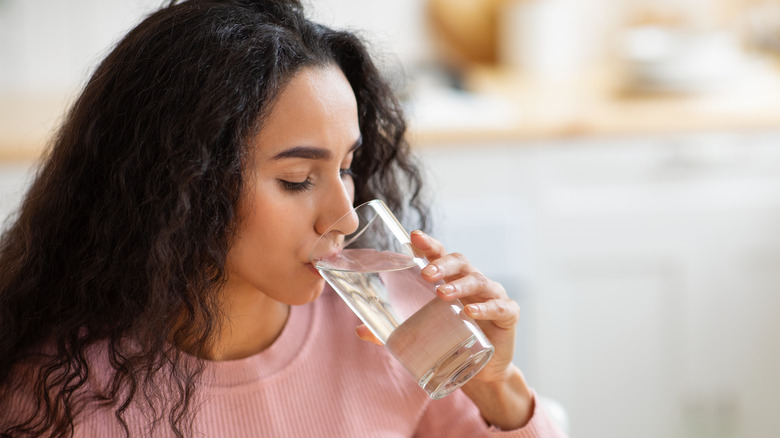 Woman drinking water 