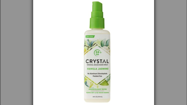 Crystal deodorant spray bottle