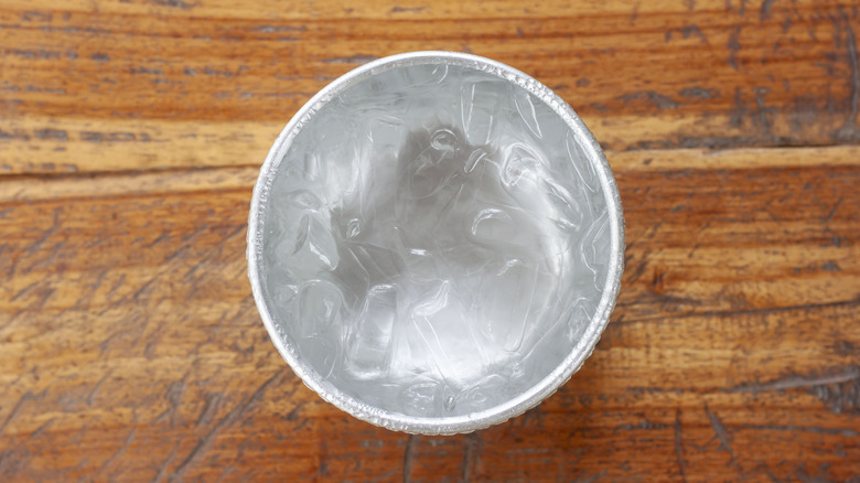 bowl of ice water