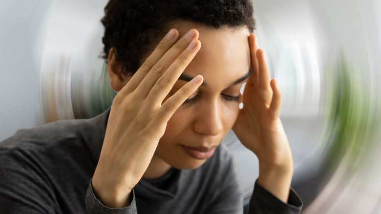 Black woman with headache