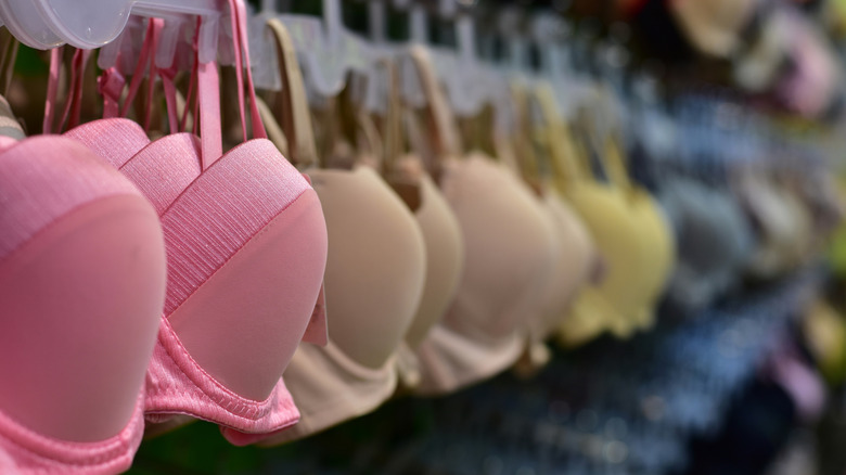 bras on display