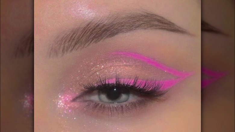 Hot pink eyeliner