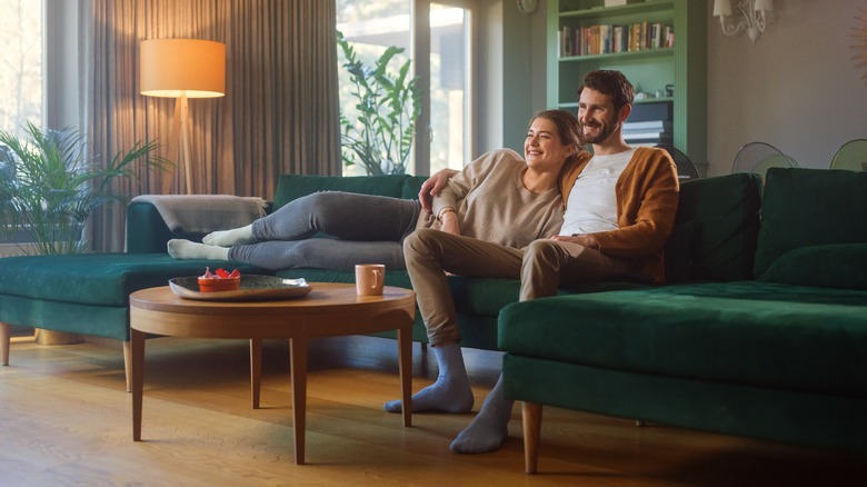 Couple on couch together