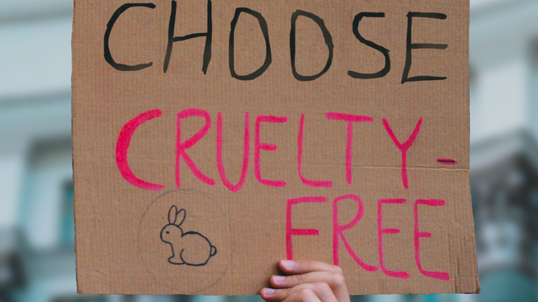 "Choose Cruelty-Free" sign