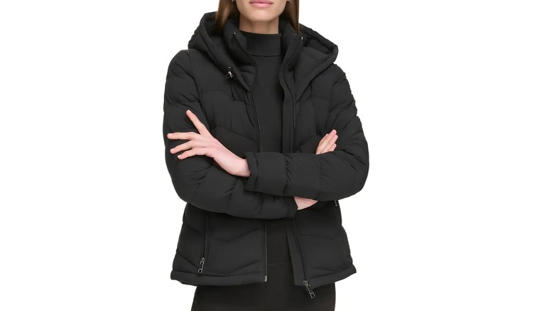 Black Calvin Klein puffer jacket