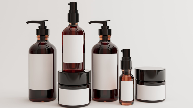 lineup of skincare packaging 