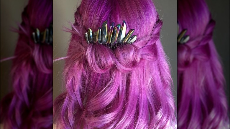 hair comb with decorative accents