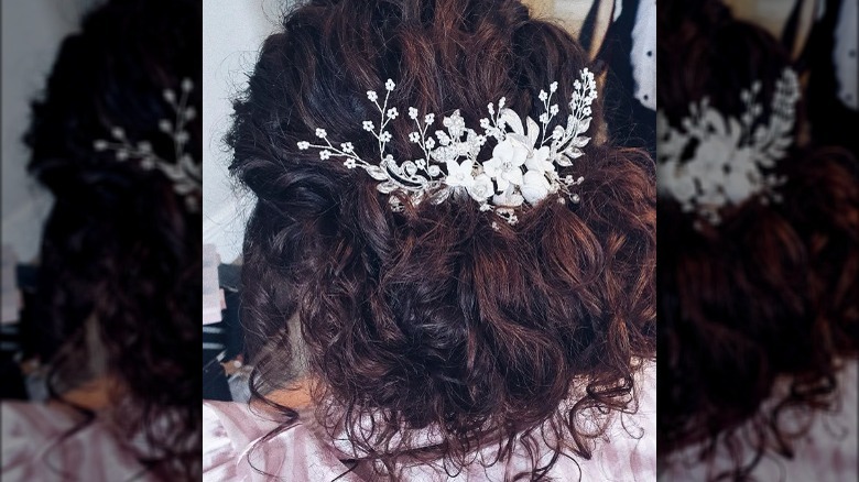 floral hair comb