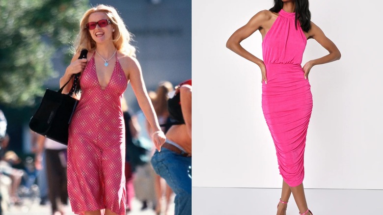 Elle Woods pink halter neck dress