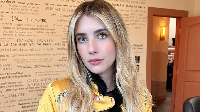 Emma Roberts with new hair color