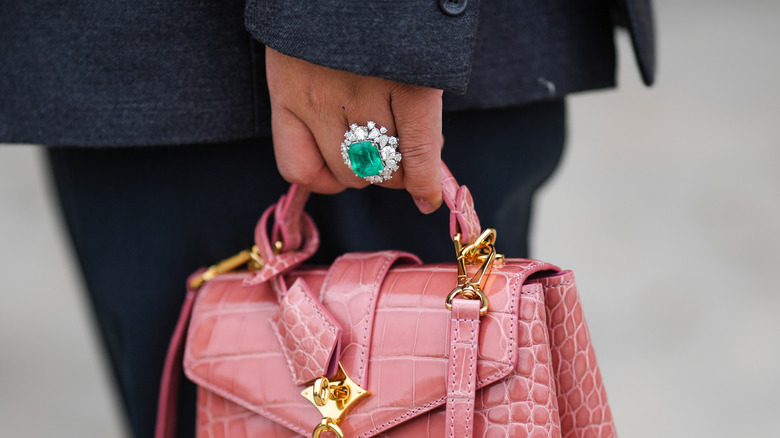 Oversized emerald ring