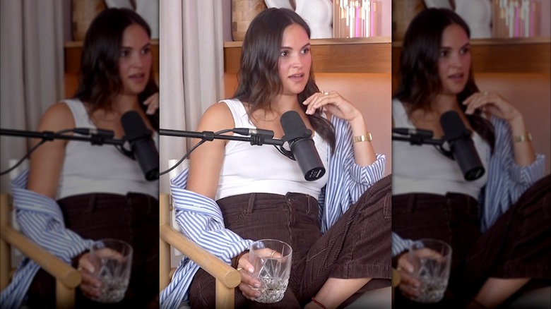 Kathryn Kelly dressed comfortably while recording a podcast interview.