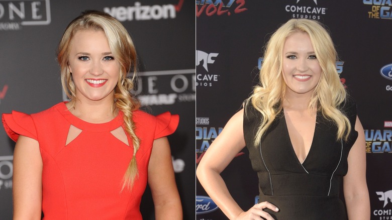 Emily Osment with deep side part