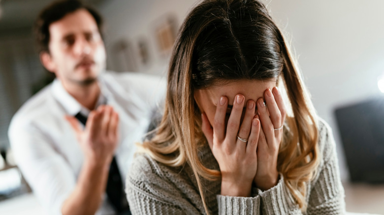 Man and woman arguing 