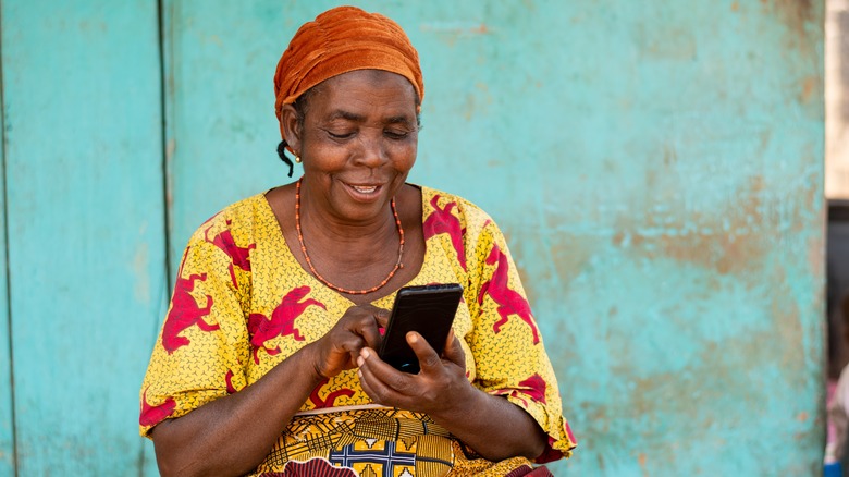 Woman on phone