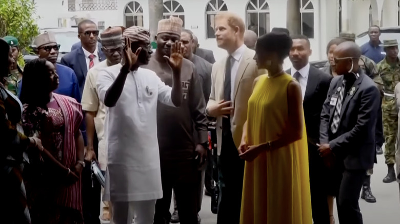 Meghan Markle yellow maxi dress