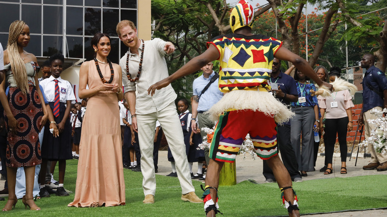 Meghan Markle blush maxi dress