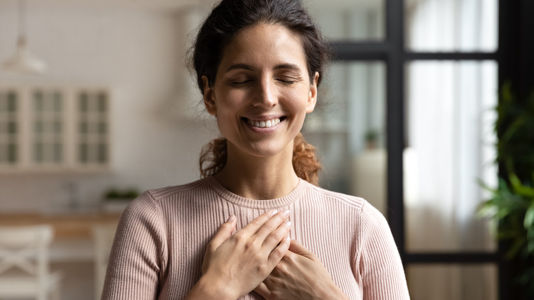 peaceful woman