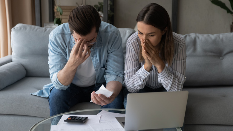 Couple stressed about bills 