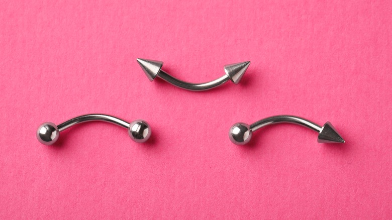 curved barbell piercing jewelry