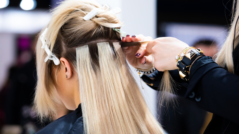 Tape-in hair extensions