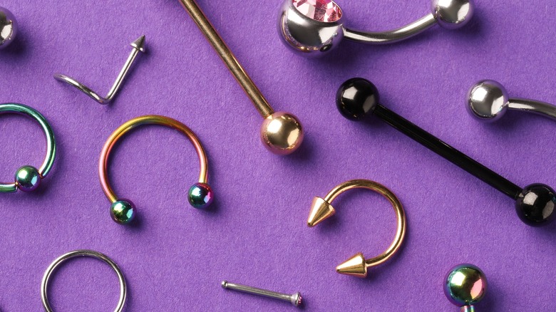 different piercing jewelry