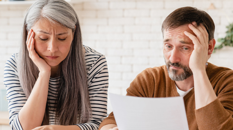 couple stressed over money