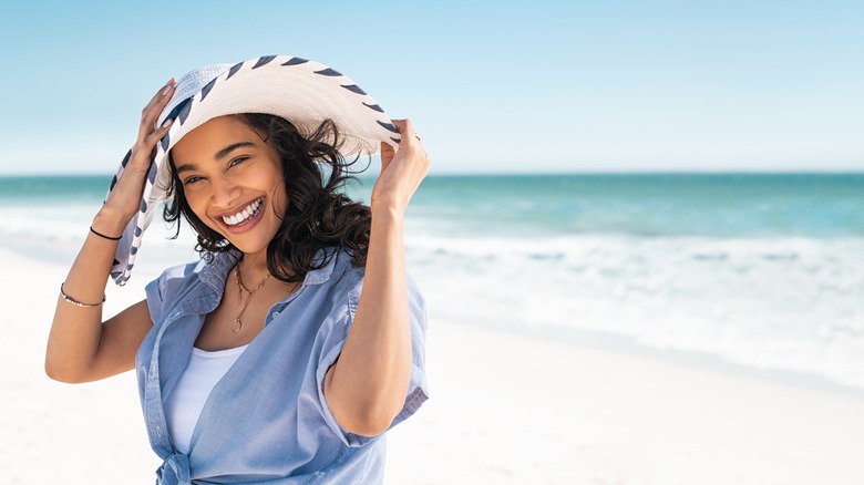 woman at the beach