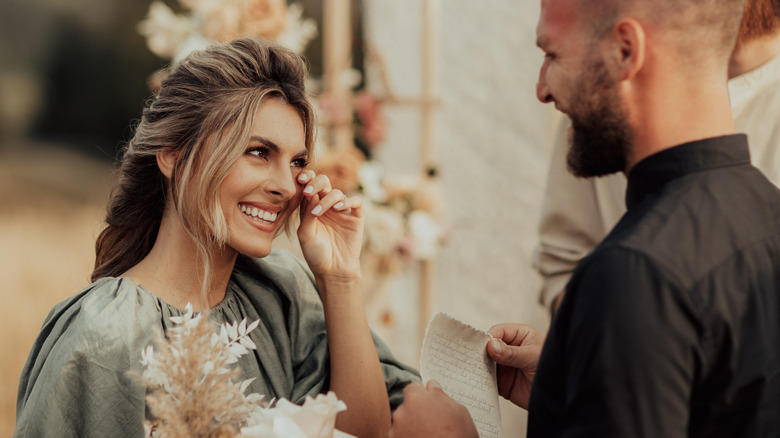 boho bride eloping 