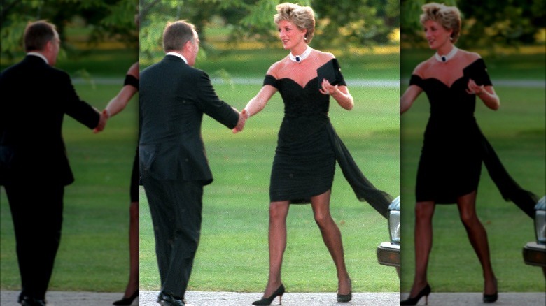 Princess Diana in her "revenge dress" 