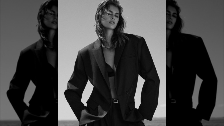 kaia gerber oversized blazer