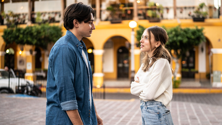 couple having tense conversation