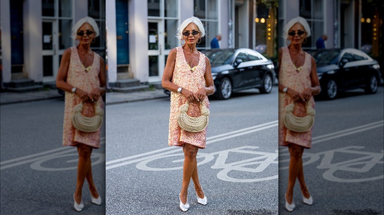 woman in sparkly dress