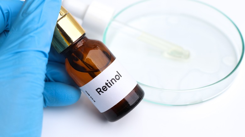 A bottle of retinol