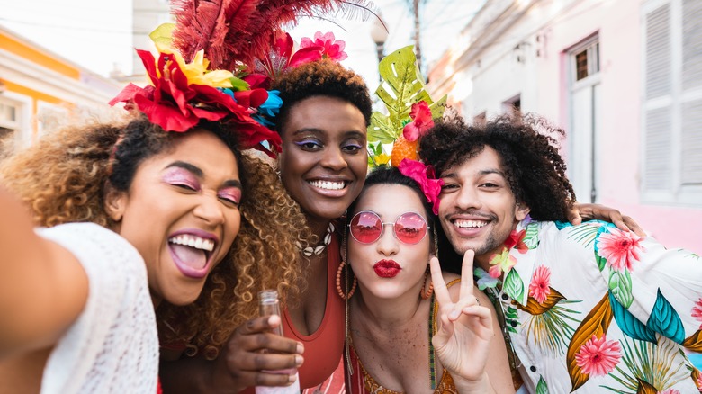 People smiling for picture