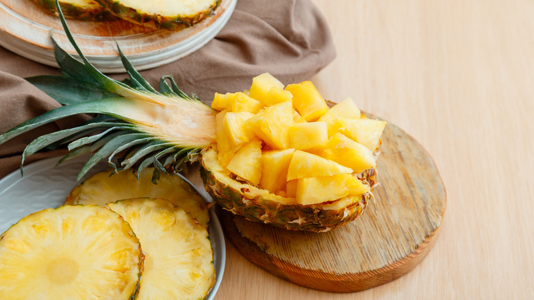 Chopped pineapple