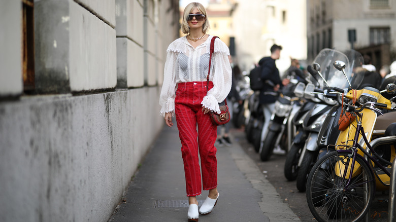 Red jeans