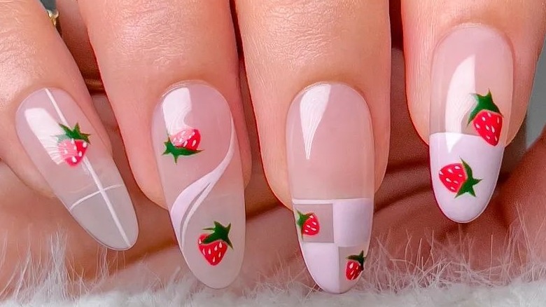 Strawberry nail art