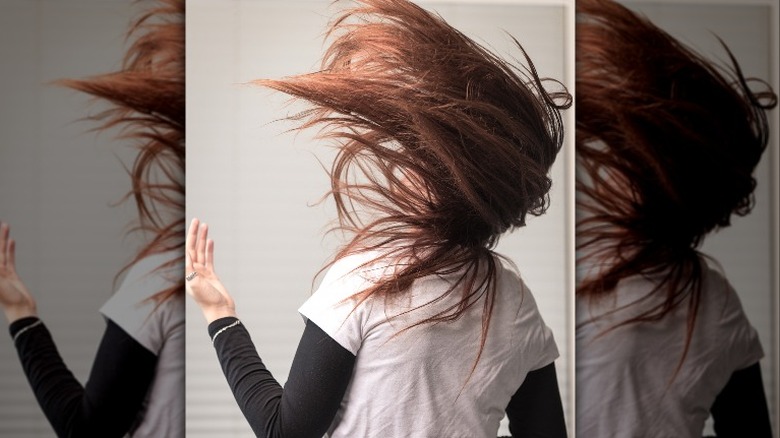 woman with ginger hazel hair