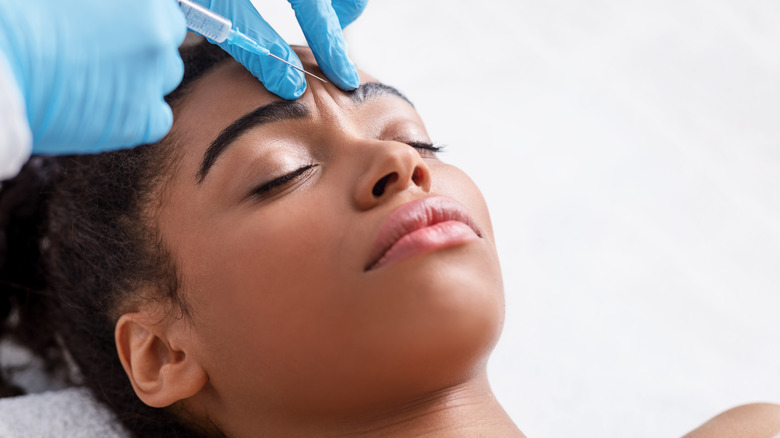 woman getting botox