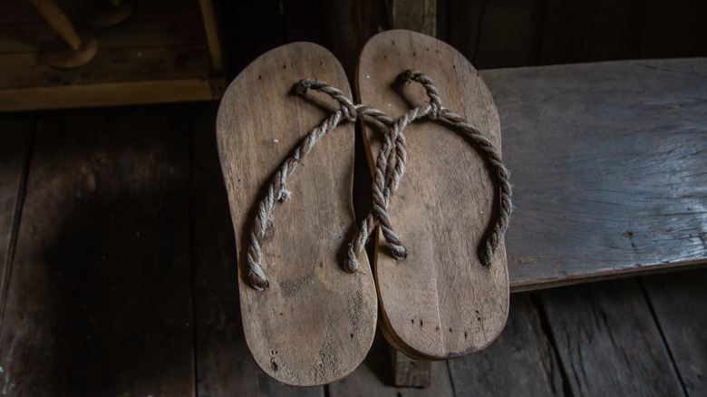 Old rope sandals