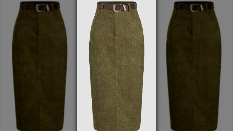 Cider corduroy maxi skirt