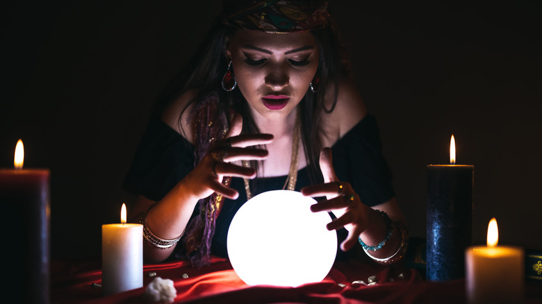 Psychic with crystal ball