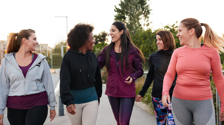 women walking in sportswear