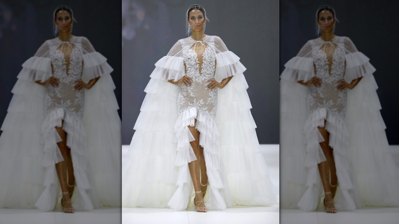 Barcelona Bridal Fashion Week dress with ruffles